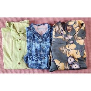 Tommy Bahama Shirt Mens Short Sleeve Button Up Lot Of 3 XL Floral Hawaiian